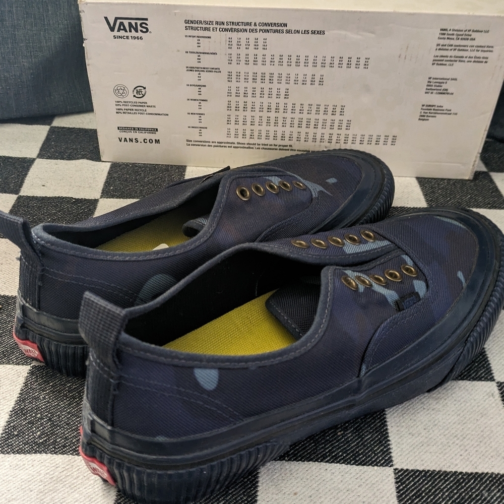 Vans Authentic HF Dress Blues Navy Camo Women 9.5 VNOA3MU1UL5108 Cap Toe NWT - Picture 4 of 10